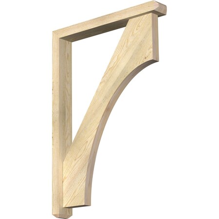Ekena Millwork Westlake Craftsman Rough Sawn Bracket w/ Offset Brace, Douglas Fir, 4"W x 28"D x 40"H BKT0402X28X40WTL04RDF